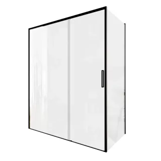 Душевой уголок Aquanet Pleasure Evo AE65-160x90-BT 324144 160x90 см профиль чёрный матовый стекло прозрачное